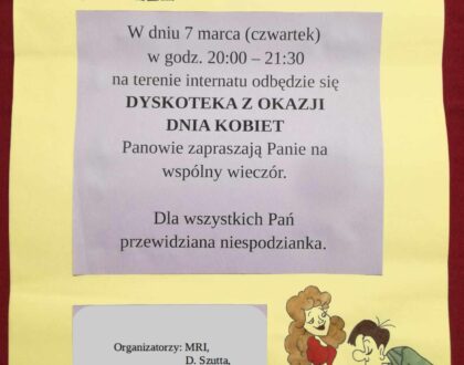 🌷🌷🌷 DZIEŃ KOBIET W INTERNACIE 🌷🌷🌷